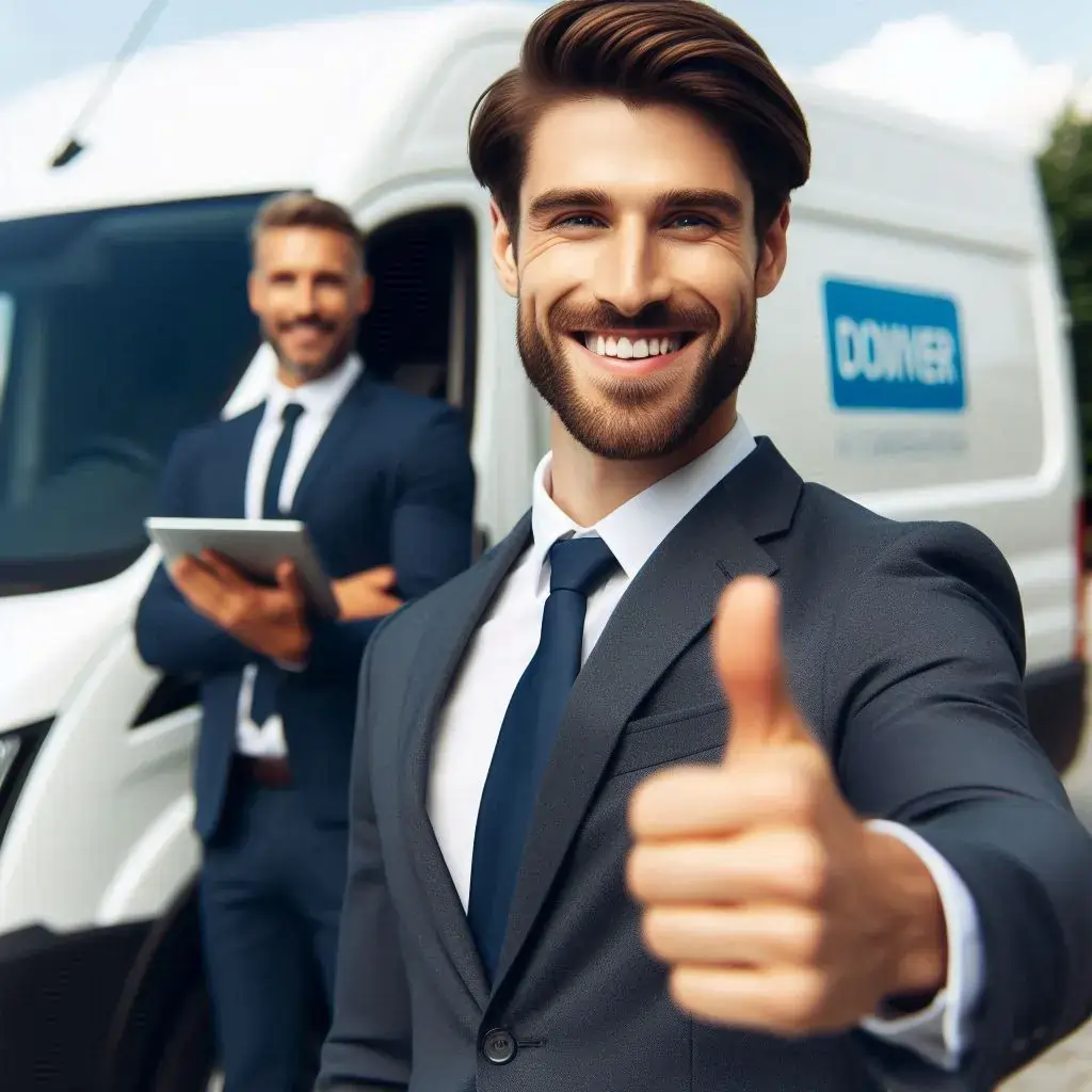 Happy Businessman after Choosing venture