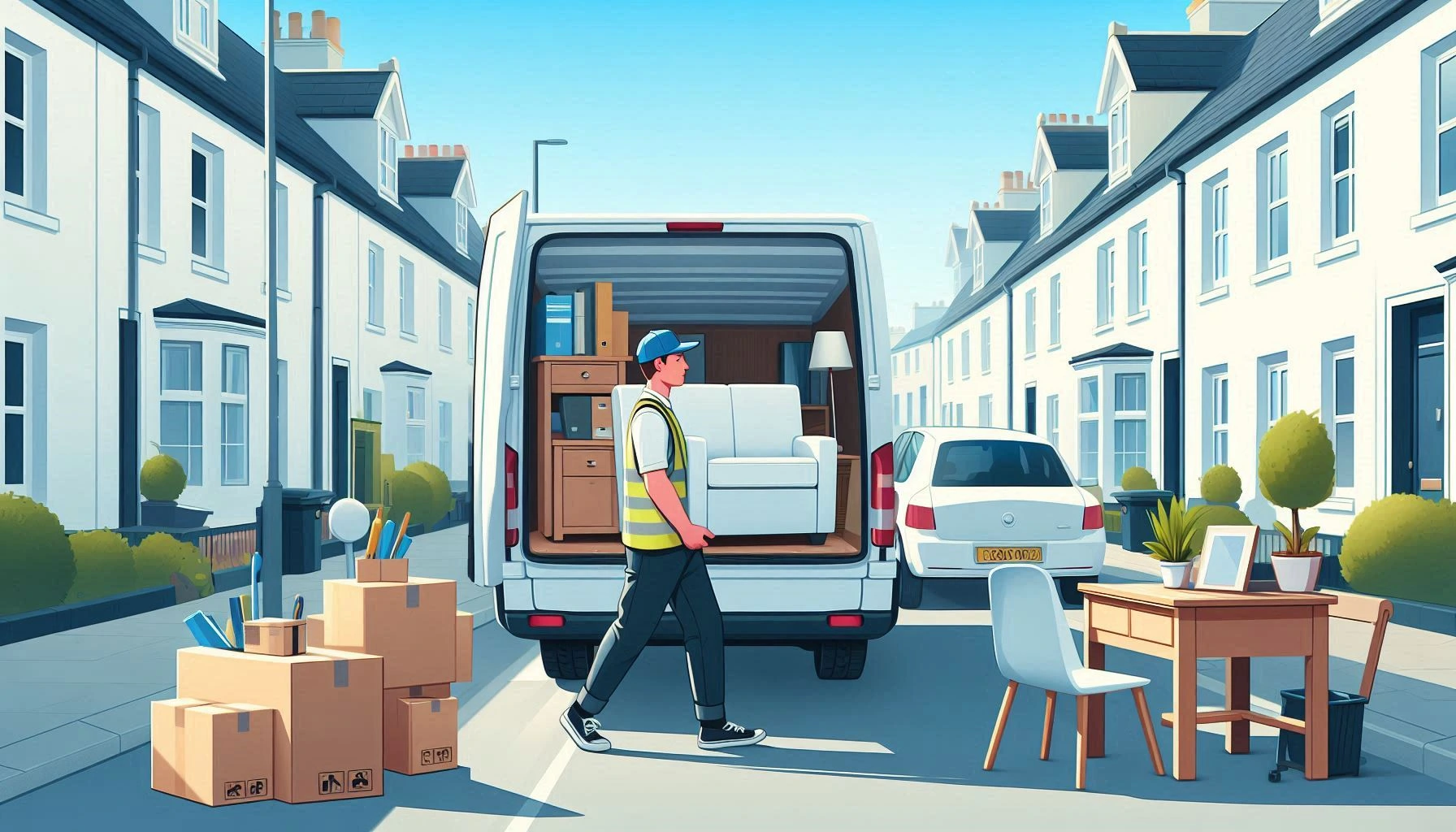 Mini move van in Colchester transporting furniture